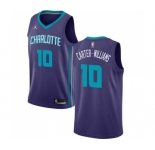 Men's Nike Jordan Charlotte Hornets #10 Michael Carter-Williams Swingman Purple NBA Jersey Statement Edition