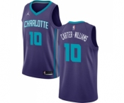 Men's Nike Jordan Charlotte Hornets #10 Michael Carter-Williams Swingman Purple NBA Jersey Statement Edition