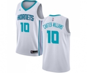 Men's Nike Jordan Charlotte Hornets #10 Michael Carter-Williams Swingman White NBA Jersey - Association Edition