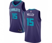 Men's Nike Jordan Charlotte Hornets #15 Percy Miller Swingman Purple NBA Jersey Statement Edition