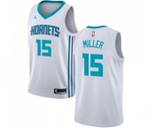 Men's Nike Jordan Charlotte Hornets #15 Percy Miller Swingman White NBA Jersey - Association Edition