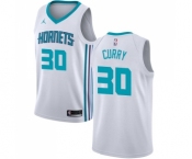 Men's Nike Jordan Charlotte Hornets #30 Dell Curry Swingman White NBA Jersey - Association Edition