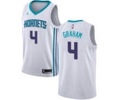 Men's Nike Jordan Charlotte Hornets #4 Devonte Graham Authentic White NBA Jersey - Association Edition