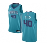 Men's Nike Jordan Charlotte Hornets #40 Cody Zeller Authentic Teal NBA Jersey - Icon Edition