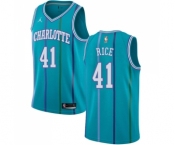 Men's Nike Jordan Charlotte Hornets #41 Glen Rice Swingman Aqua Hardwood Classics NBA Jersey