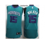 Nike Charlotte Hornets #15 Kemba Walker Teal NBA Jordan Authentic Icon Edition Jersey