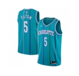 Nike Charlotte Hornets #5 Nicolas Batum Aqua NBA Jordan Swingman Hardwood Classics Jersey