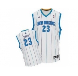 nba new orleans hornets #23 anthony davis white(stripe)