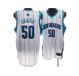 nba new orleans hornets #50 okaforwhite(stripe)