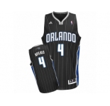 Men Adidas Orlando Magic #4 Arron Afflalo Swingman Black Alternate NBA Jersey