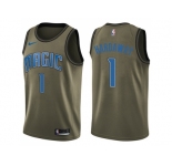 Men Nike Orlando Magic #1 Penny Hardaway Green Salute to Service NBA Swingman Jersey