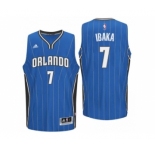 Men Orlando Magic #7 Serge Ibaka Road Blue New Swingman Jersey