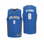 Men Orlando Magic #8 Bismack Biyombo Road Blue New Swingman Jersey