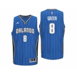 Men Orlando Magic #8 Jeff Green Road Blue New Swingman Jersey