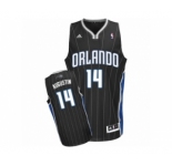 Men's Adidas Orlando Magic #14 D.J. Augustin Swingman Black Alternate NBA Jersey