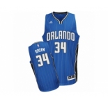 Men's Adidas Orlando Magic #34 Jeff Green Swingman Royal Blue Road NBA Jersey