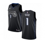 Men's Nike Orlando Magic #1 Jonathan Isaac Swingman Black NBA Jersey - City Edition