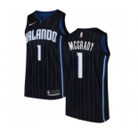 Men's Nike Orlando Magic #1 Tracy Mcgrady Swingman Black Alternate NBA Jersey Statement Edition