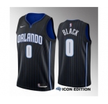 Men's Orlando Magic #0 Anthony Black Black 2023 Draft Association Edition Stitched Basketball Jersey