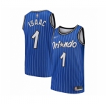 Men's Orlando Magic #1 Jonathan Isaac Authentic Blue Hardwood Classics Basketball Jersey