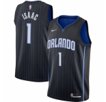 Men's Orlando Magic #1 Jonathan Isaac Nike Black 2020-21 Swingman Jersey
