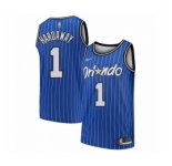 Men's Orlando Magic #1 Penny Hardaway Authentic Blue Hardwood Classics Basketball Jersey