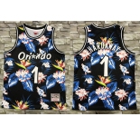 Men's Orlando Magic #1 Penny Hardaway Ness Floral Fashion Hardwood Classics Soul Swingman Throwback Shorts