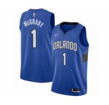 Men's Orlando Magic #1 Tracy Mcgrady Authentic Blue Finished Basketball Jersey - Statement Edition