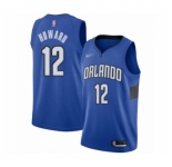 Men's Orlando Magic #12 Dwight Howard Authentic Blue Finished Basketball Jersey - Statement Edition