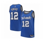 Men's Orlando Magic #12 Dwight Howard Authentic Blue Hardwood Classics Basketball Jersey
