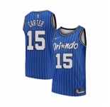Men's Orlando Magic #15 Vince Carter Authentic Blue Hardwood Classics Basketball Jersey