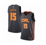 Men's Orlando Magic #15 Vince Carter Swingman Charcoal Basketball Jersey 2019-20 City Edition