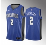 Men's Orlando Magic #2 Caleb Houstan Blue 2022 Draft Basketball Stitched Jersey