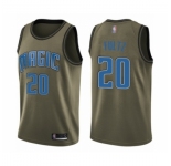 Men's Orlando Magic #20 Markelle Fultz Swingman Green Salute to Service Basketball Jersey