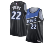 Men's Orlando Magic #22 Franz Wagner Black 2025 Statement Edition Stitched Basketball Jersey