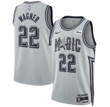 Men's Orlando Magic #22 Franz Wagner Silver 2024-25 City Edition Stitched Basketball Jersey