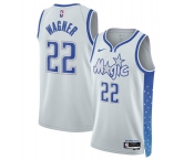 Men's Orlando Magic #22 Franz Wagner Silver 2025-26 City Edition Stitched Basketball Jersey