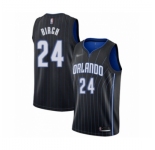 Men's Orlando Magic #24 Khem Birch Authentic Black Basketball Jersey Statement Edition