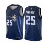 Men's Orlando Magic #25 Wes Iwundu Authentic Blue Basketball Jersey - City Edition