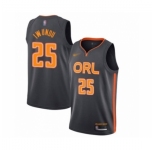 Men's Orlando Magic #25 Wes Iwundu Swingman Charcoal Basketball Jersey 2019-20 City Edition