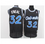 Men's Orlando Magic #32 Shaquille O'Neal Black Mitchell & Ness Black Retired Player Jersey