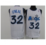Men's Orlando Magic #32 Shaquille O'Neal White Mitchell & Ness Black Retired Player Jersey