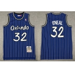 Men's Orlando Magic #32 Shaquille O'neal 1994-95 Purple Hardwood Classics Soul Swingman Throwback Jersey