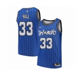Men's Orlando Magic #33 Grant Hill Authentic Blue Hardwood Classics Basketball Jersey