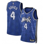 Men's Orlando Magic #4 Jalen Suggs Blue 2023-24 Classic Edition Stitched Basketball Jersey