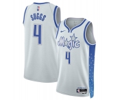 Men's Orlando Magic #4 Jalen Suggs Silver 2025-26 City Edition Stitched Basketball Jersey