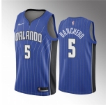 Men's Orlando Magic #5 Paolo Banchero Blue 2022 Draft Basketball Stitched Jersey