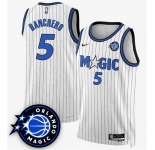 Men's Orlando Magic #5 Paolo Banchero White 2025 New Generation of Magic Stitched Basketball Jersey