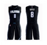 Men's Orlando Magic #8 Terrence Ross Authentic Black Basketball Suit Jersey Statement Edition