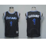 nba  orlando magic #1 hardaway black(pinstripes)